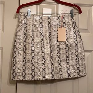 Snake skin leather skirt